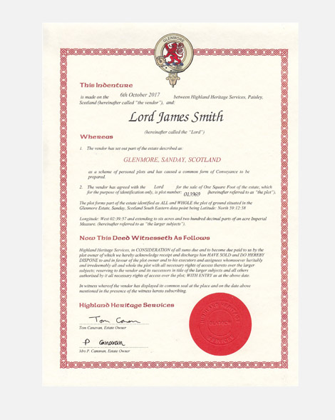 KINGSDALE LAND PLOT WITH LORD GREAT BIRTHDAY GIFT LAIRD OR LADY TITLE 